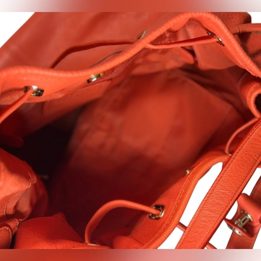 Coach  Leather TurnLock Tie Bucket Bag